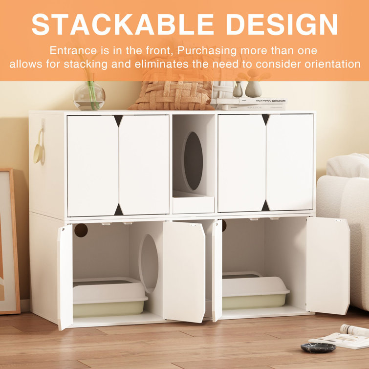 Stackable shop litter boxes